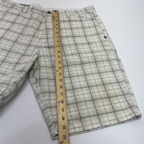 VOLCOM CORPO CLASS mens Striped chino shorts White Striped size 38 Pre Owned - Picture 6 of 22
