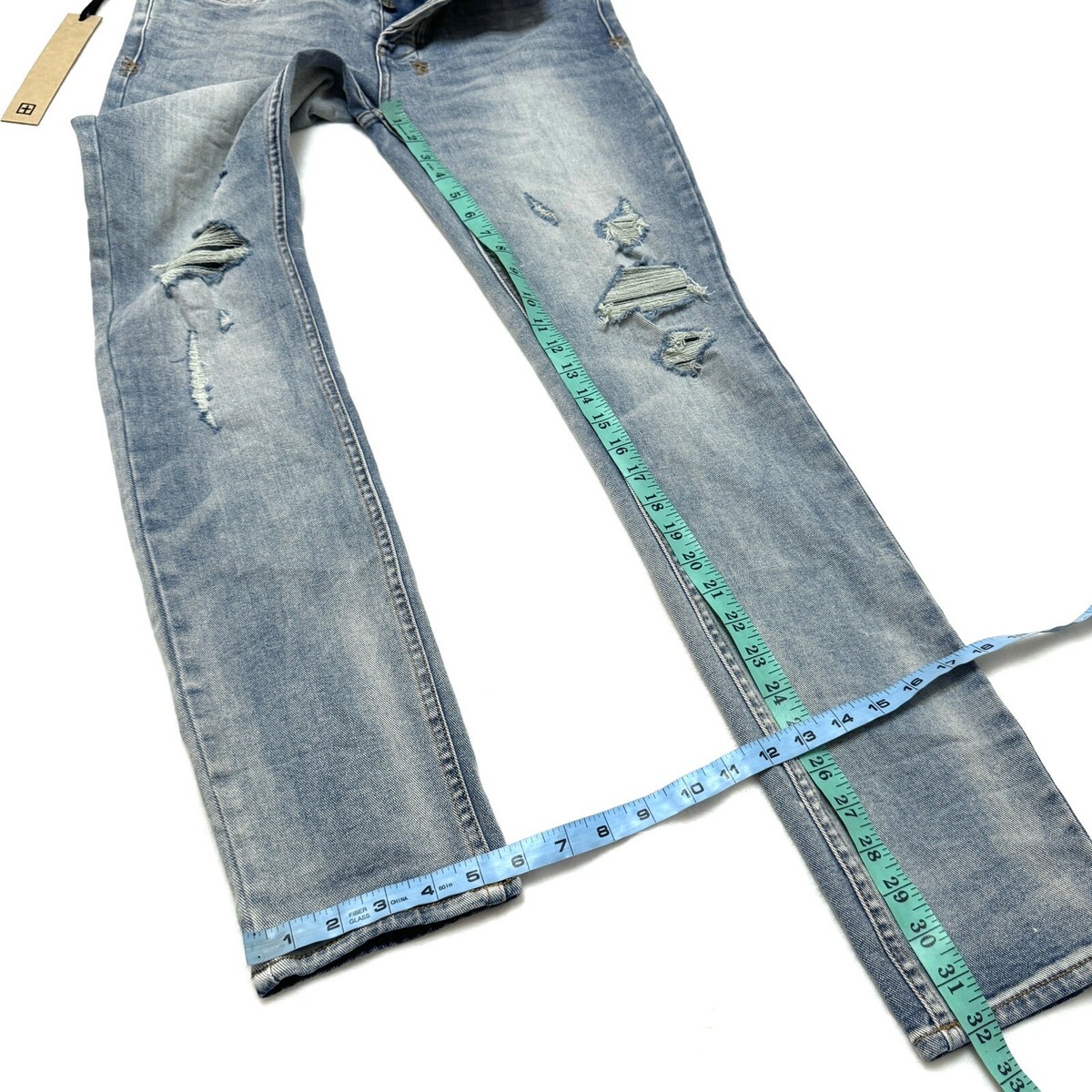 Ksubi Sz 32 x 32 Jeans Van Winkle in Skyhigh Trashed Skinny