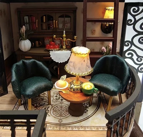 Hágalo usted mismo Construye su propia casa de muñecas miniatura 1:24 - DREAM PAVILION - Kit de artesanía grande - Imagen 3 de 7