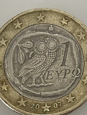 Piece De 1€ Grece Rare 2007