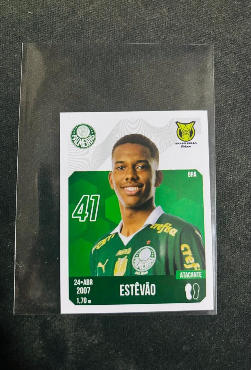 2024 Estevão Rookie Sticker Brasileirão #17 Mint RC Palmeiras Chelsea Future Star