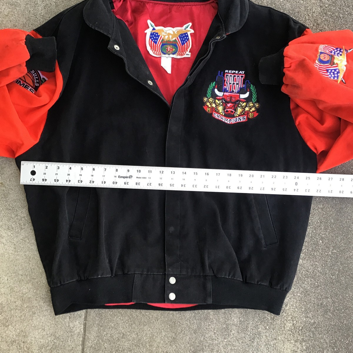Vintage Chicago Bulls Jeff Hamilton XXL Jacket Repeat 3Peat Vintage Chicago Bulls Jeff Hamilton XXL Jacket Repeat 3Peat