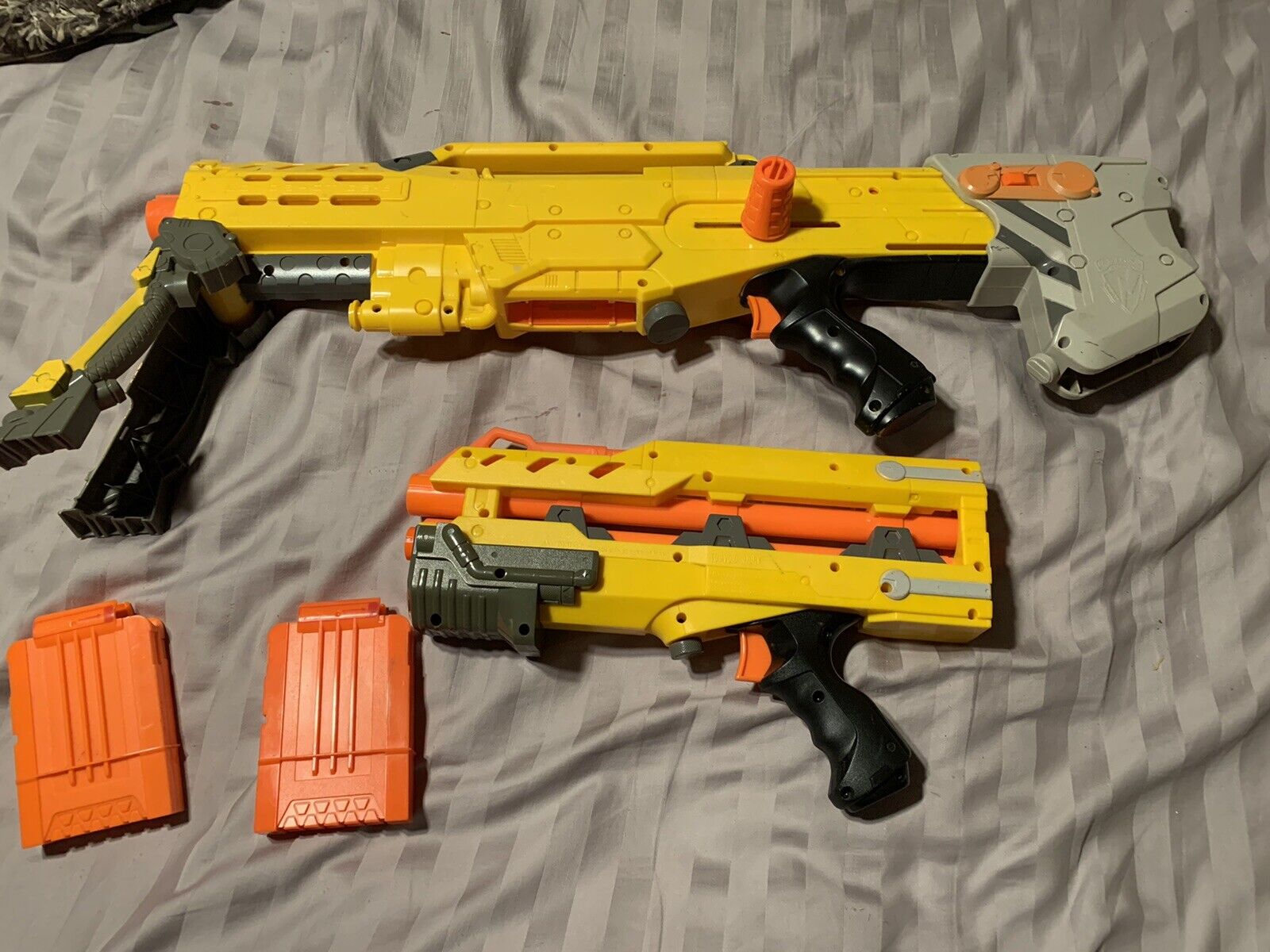 Nerf Blaster N-Force Longshot CS-6 Recon CS-6 Hasbro Yellow 18 Dart Clip 