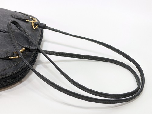 Vintage Gucci Crossbody Shoulder Bag PVC GG Supreme Black - Picture 13 of 20