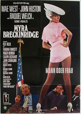 Raquel Welch John Huston MYRA BRECKINRIDGE Original Filmplakat 1970 gefaltet 