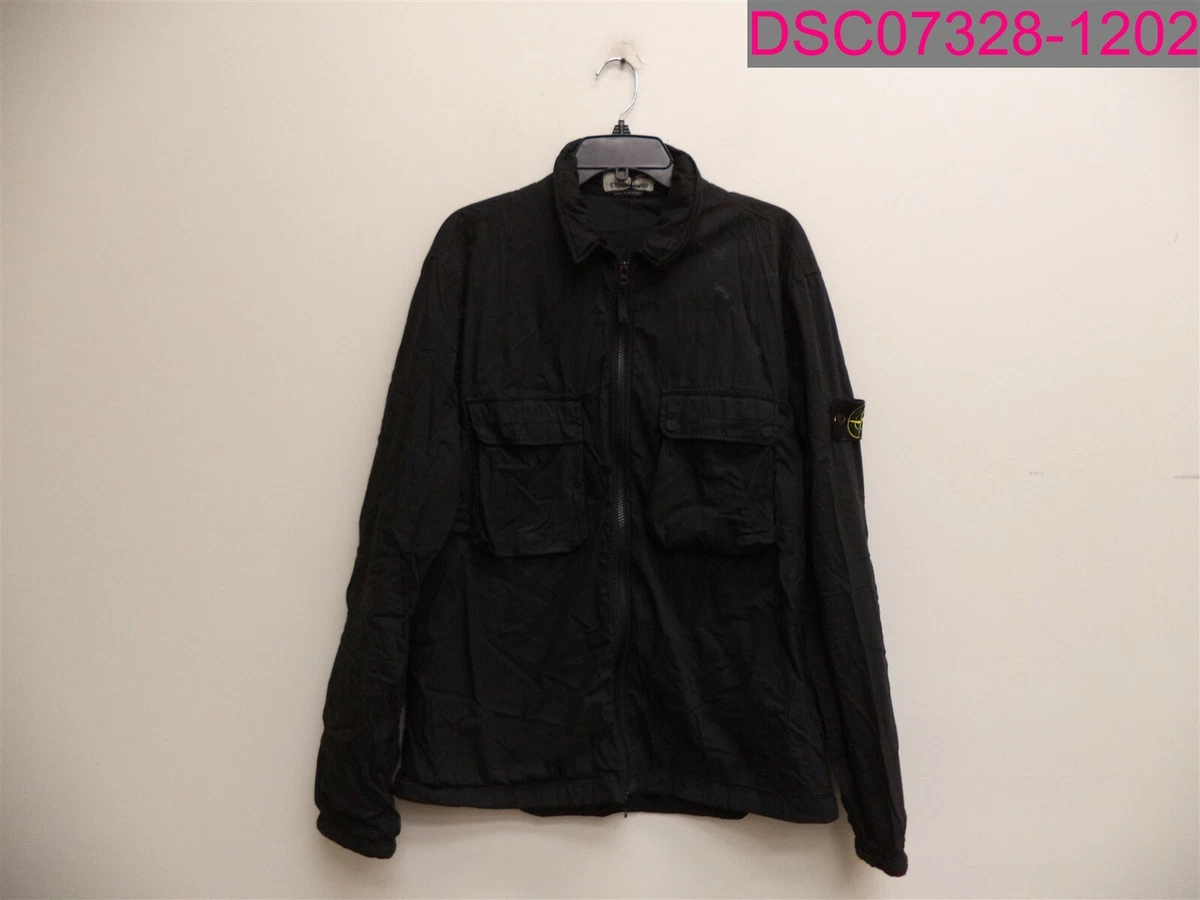 Stains-Stone Island Men's Brushed Cotton Garment Dyed Zip