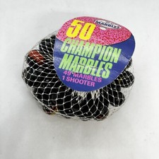 VTG Marbles 1978 Sealed Bag Champion Marbles Bag of 49 Marbles and 1 Shooter