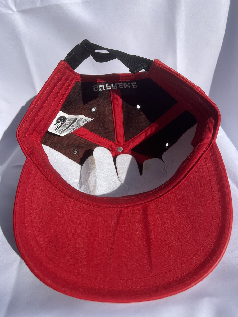 Supreme X The North Face Red Leather 6 Panel Strap Back Hat Supreme X The North Face Red Leather 6 Panel Strap Back Hat