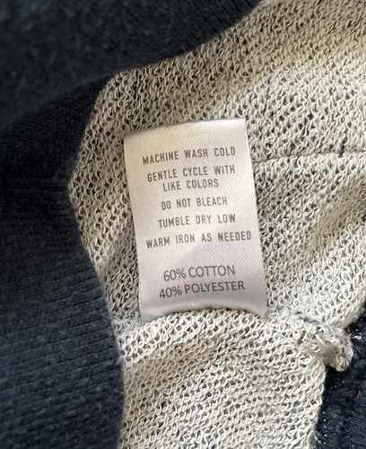 Retreat marble hoodie ribbed hem/cuff gray/ navy blue kangaroo pocket logo Boy5 - Picture 10 of 15