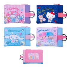 Sanrio Pouch Coin Cash Card Badge Case Bag Wallet Purse w/ ID Window Keychain