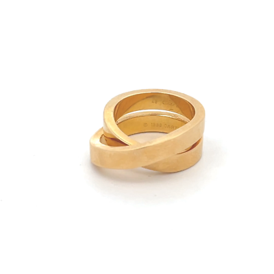 Cartier Nouvelle Vague Ring 18K Yellow Gold Crossover Designer