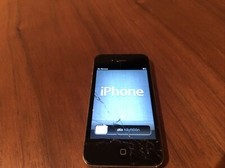 Apple iPhone 4S A1387 - Black - 8GB - Working - Cracked Screen