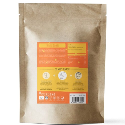 Mockmill Lino 100 + 2,5 kg Bio Dinkel | Getreidemühle Starter-Kit | 100 g/min - Bild 9 von 9