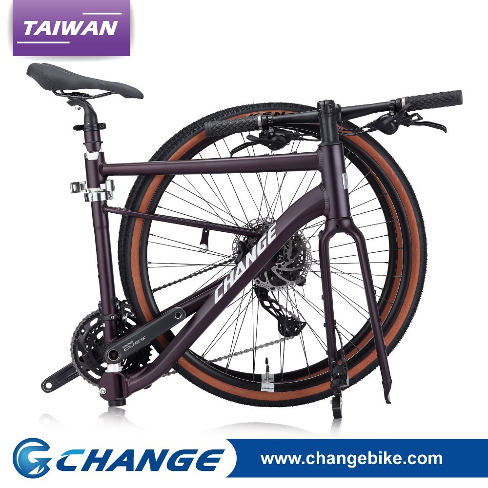 Folding Bike 700C Gravel Bike Touring Shimano 20S E-Bike Kit Ready GF-102P  55cm