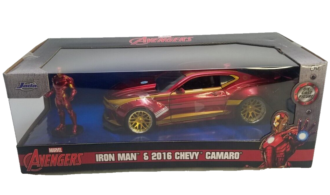 Jada Toys Marvel Avengers Iron Man And 2016 Chevy Camaro Die-Cast