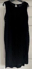 ASOS Bohemian Maternity Black Crochet Lace Layered Size 2 Sleeveless Dress