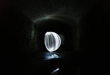 *The Tunnel - Light Graffiti Canvas Print - Ltd Ed of 25 -  Urban Art Street*