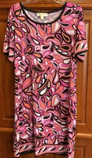 New Michael Kors Womens Dress Size OX multicolor geometric Bust 43”