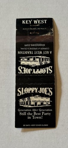 Sloppy Joes Key West Florida Vintage Streichholzheftchenhülle 177B