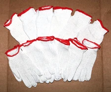 12 pairs Cotton Grip Work Gloves Safety Protection Non-Slip PVC Rubber Dot Dots