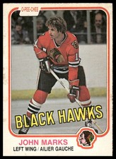 1981-82 O-Pee-Chee #70 John Marks Chicago Blackhawks