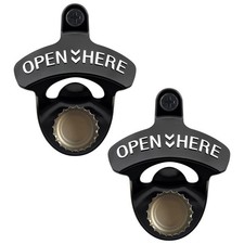 HAIICEN Wall Mount Bottle Opener with Magnet Black White Magnetic Black/White
