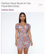 Fashionova Women's Multicolor Floral Mini Dress Size XL