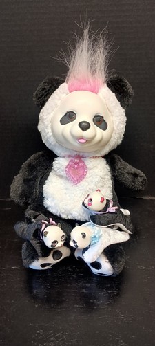 Bear Surprise Plush Poppi Black White Panda Mom & 3 Babies 2016 Just Play