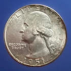 1951-P Washington Quarter * Gem BU++ (album toned) * 946