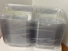 100 Pcs Clear Hinged Plastic Containers with Lids