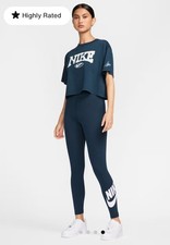 Nike Woman  s High Wasted Graphic Leggings Black Size M