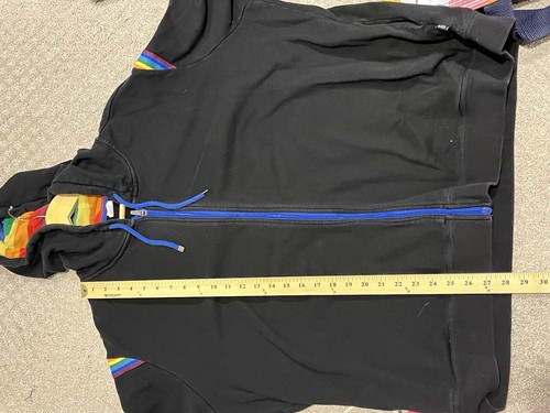Sudadera con Capucha TomboyX Negra Arco Iris LGBTQIA+ Orgullo Talla 3X - Imagen 5 de 6