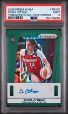 SONIA CITRON AUTO GREEN PRIZM ROOKIE AUTOGRAPH 2025 PANINI PRIZM WNBA PSA 9