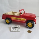 Vintage Tonka Toy. Jeepster in Red with metallic decals. Pressed Steel 1970's