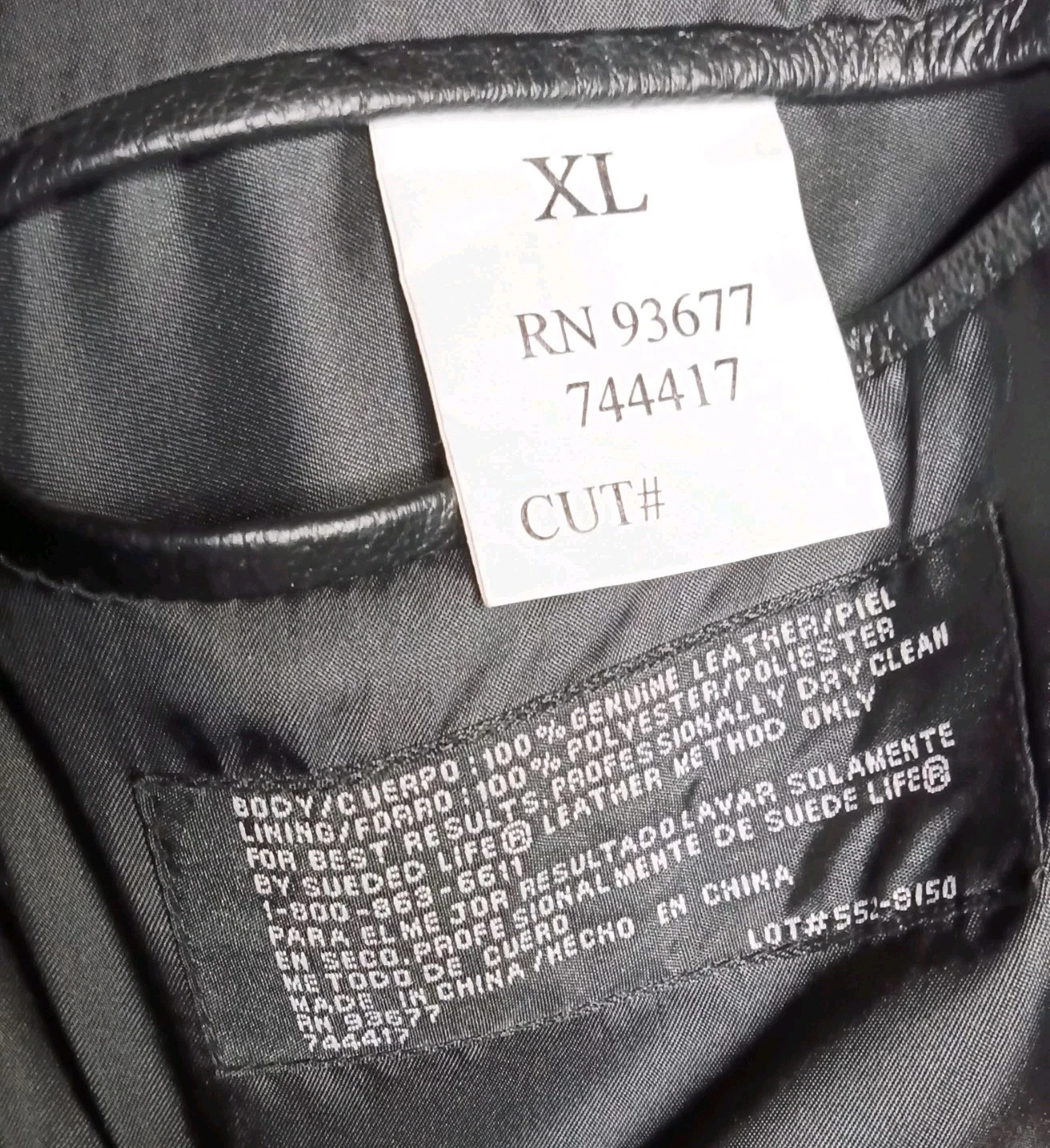 J Ferrar Men's XL Black Genuine Leather Sport Coat Jacket Blazer 54" Soft Y2K  image 4