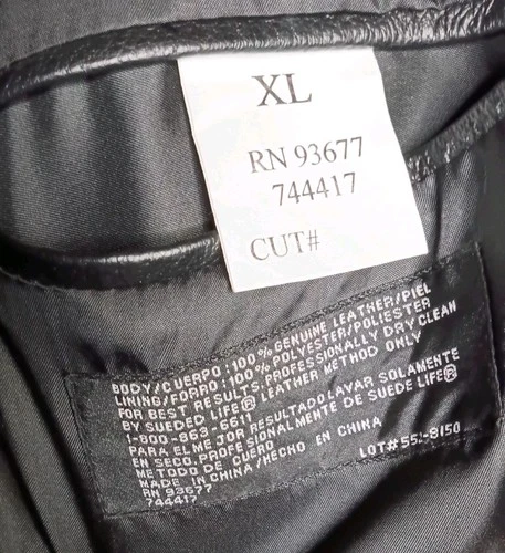 J Ferrar Men's XL Black Genuine Leather Sport Coat Jacket Blazer 54" Soft Y2K  image 4
