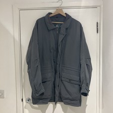 Baracuta Mens Parka Style Puffer Coat Green Steel Size 38