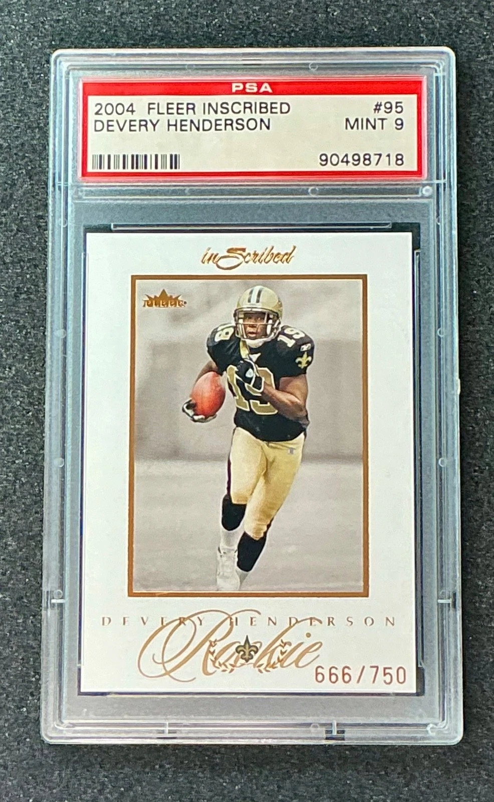 Devery Henderson Fleer Inscribed #95 Base