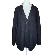 Jenni Kayne 100% Cashmere Cocoon Cardigan Black Size Medium