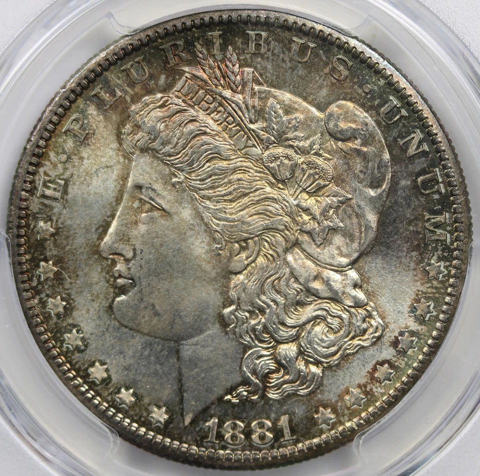 1881-S Morgan Dollar Silver $1 MS 66 PCGS CAC Approved Toned - Image 3 of 4
