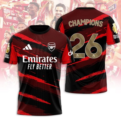 #ad The Gunners FC Premier League Champions 25 26 3D Apparel Tshirt $34.95