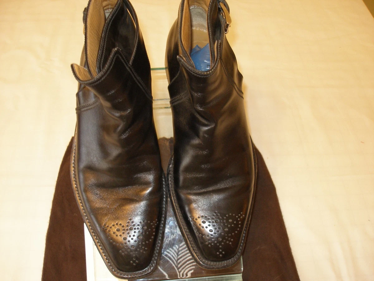 a.testoni Leather Upper Ankle Boots for Men | eBay