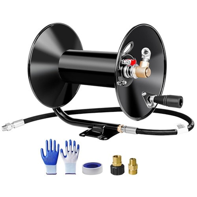 #ad #ad Pressure Washer Hose Reel 100ftx3 8” 130ftx1 4” 4000PSI Heavy Duty Power Was... $148.70