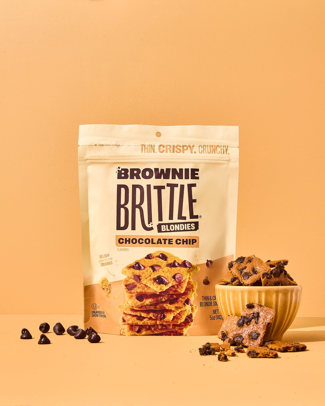 – Chocolate Chip Blondie Thin and Crispy Sweet Snacks Pack of 6, 5 oz, Rich G...