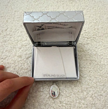 925 Sterling Silver Oval Reversible Photo Pen...