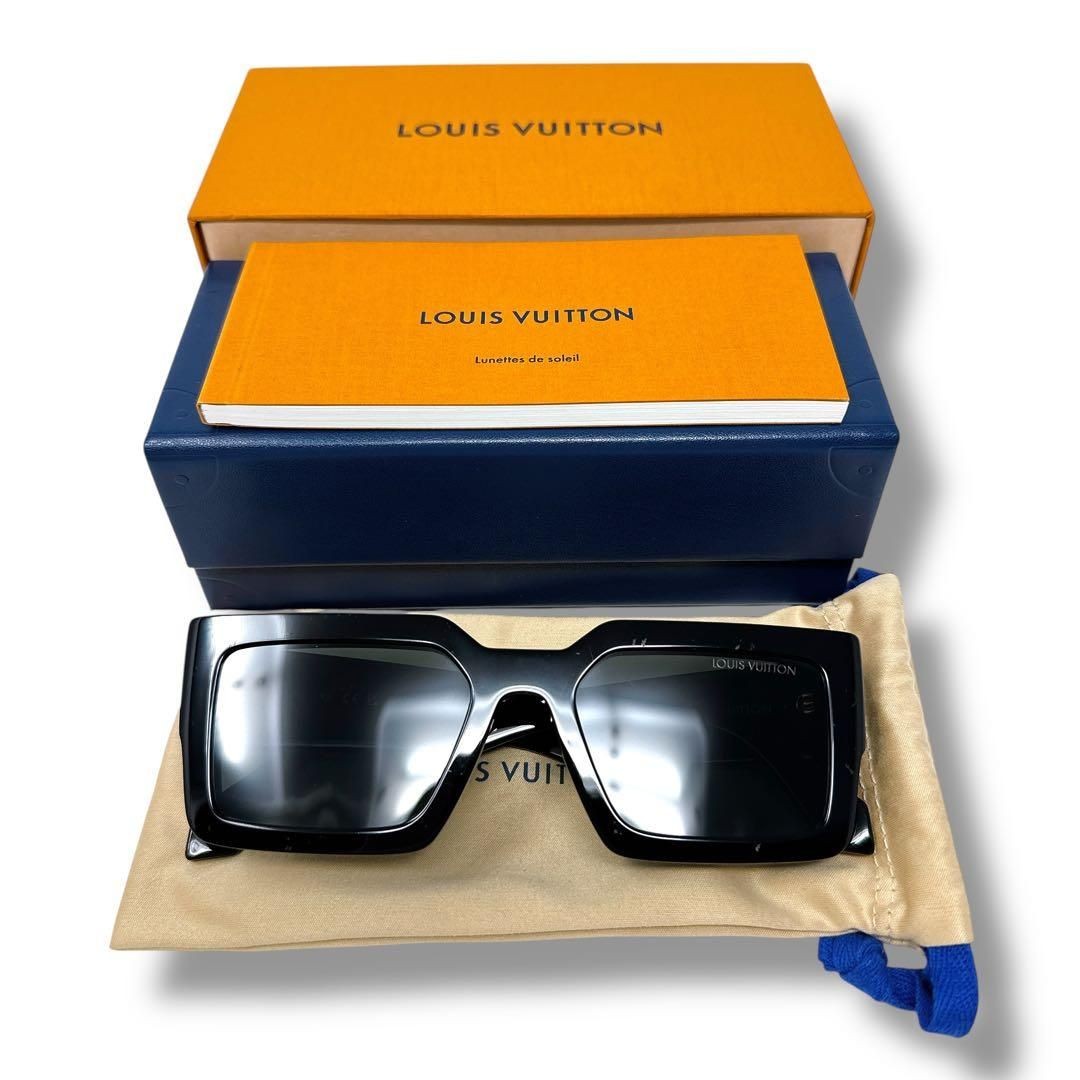 Louis Vuitton Z1579E LV Crush Square Black Sunglasses Men UV