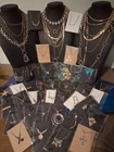 60 Pc Vtg-Now Gold Tone+ Necklaces Estate Costume Jewelry All Wear/Resell LT45