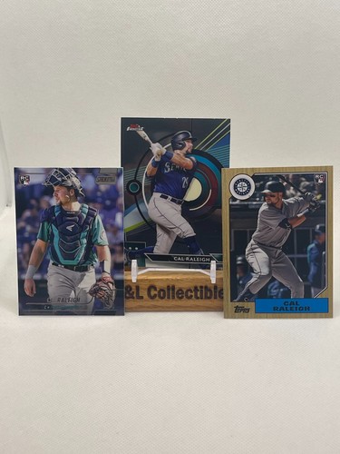 Cal Raleigh - 3 Card Lot (2 Rookies) - Topps Insert, Stadium Club ...