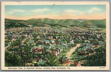 Postcard Covington VA Birds Eye View Rosedale Section looking east posted 1942