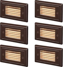 120V Dimmable LED Step Light Oil-Rubbed Bronze 3000K Warm IP65 Stair